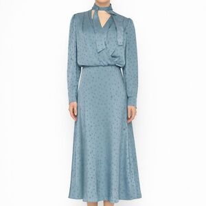 Favorite Daughter - The Joan Polka Dot Jacquard Long‎ Sleeve Dress